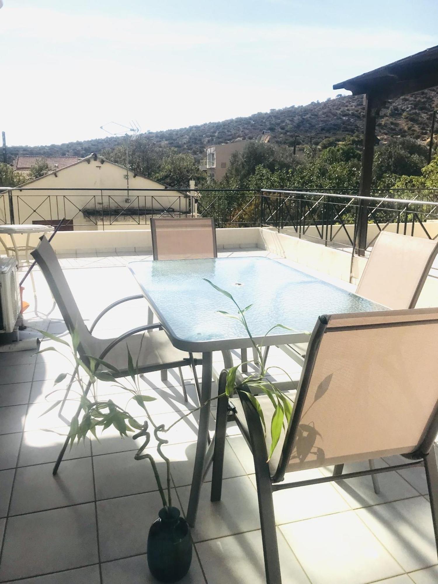 Beautiful Maisonette With A View To The Mountains And The Sea Agia Marina  Extérieur photo